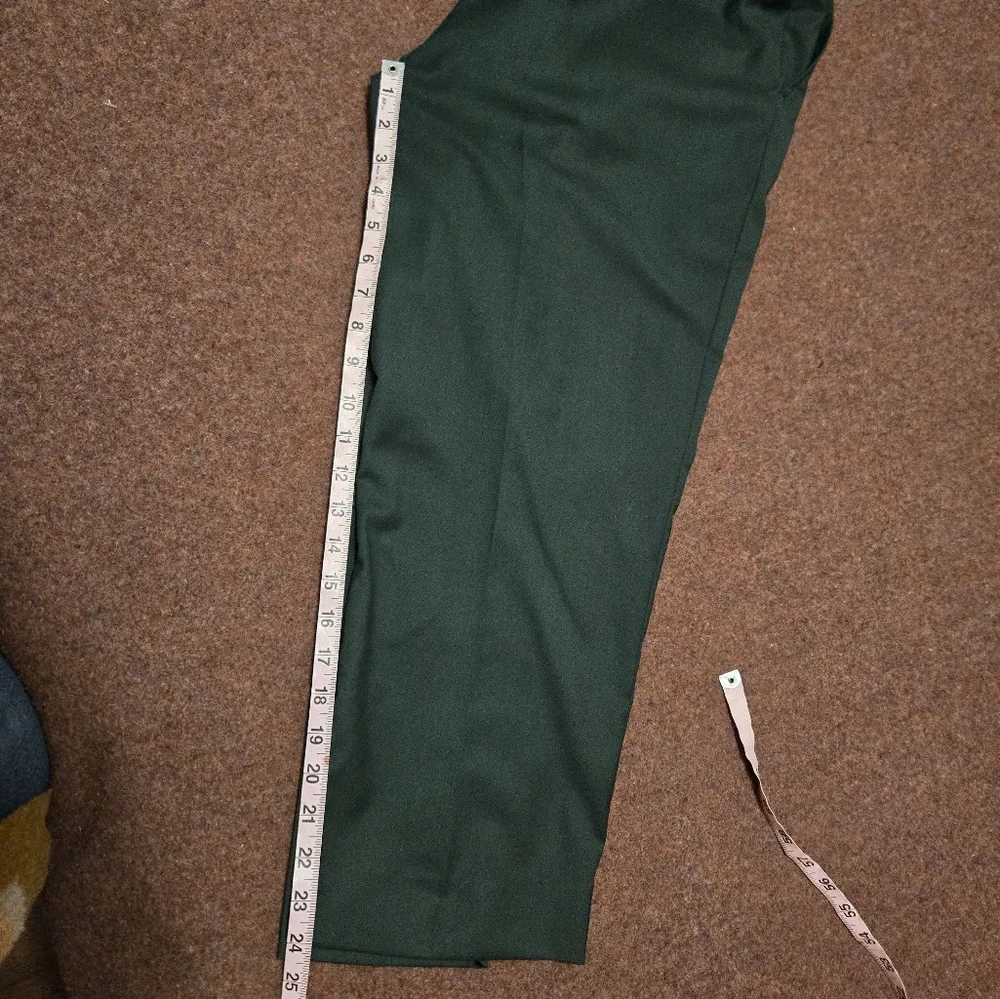 Alain Dupetit Men's Dress Slacks Altered To A 36x24 Forest Green